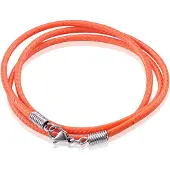 LGT JWLS LGT Jewels waxkoord ketting Oranje- 2.5mm-65cm