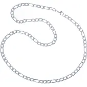 LGT JWLS LGT Jewels Figaro Edelstaal ketting 6mm-66cm