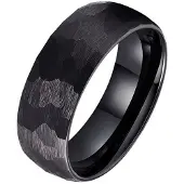 TJ Tom Jaxon Tom Jaxon wolfraam Ring Facet Mat Zwart-21.5mm