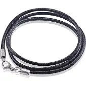 LGT JWLS LGT Jewels waxkoord ketting Zwart - 2.5mm-65cm