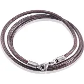 LGT JWLS LGT Jewels waxkoord ketting Donkerbruin - 2.5mm-55cm