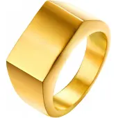 Mendes Verguld stalen zegelring van Jewelry-21mm