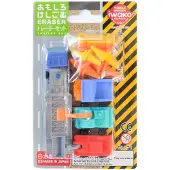 Iwako Nieuwe Bouwmachine Trucks Japanse Gum Blister Set