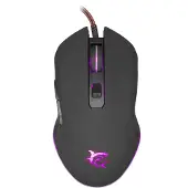 White Shark CYRUS, muis voor zowel linker- als rechterhand, optische sensor, USB Type-A, 3200 DPI, zwart