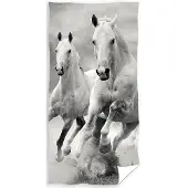 Animal Pictures Strandlaken Wit Paard - 70 x 140 cm - Katoen