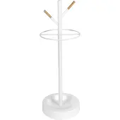 Leitmotiv Paraplustand Fushion | LEITMOTIV staal wit 25.5x74x25.5 cm paraplubakken | NADUVI