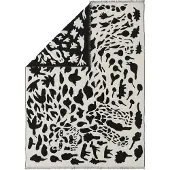 Iittala Oiva Toikka Cheetah wollen plaid 130x180 cm Zwart-wit