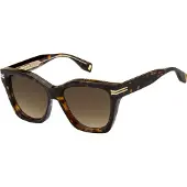 Marc Jacobs Vierkant Dames Havana Crystal Bruin Gradiënt MJ 1000/S
