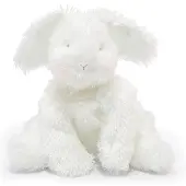 Bunnies By The Bay Blossom Floppy Bun Knuffel - Knuffeldier - Geborduurde details - Konijn - 20 cm - Wit