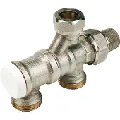 Comap Sar Onderblok 1+2-pijps recht 1/2" x 3/4" afsluitbaar