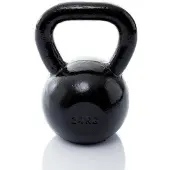 Muscle Power Gietijzeren Kettlebell - Zwart - 24 kg