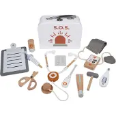 Tryco Houten Doktersset met Koffer - Rollenspel Speelgoed - Medische Accessoires en Opbergkoffer - Stimuleert Fantasierijk Spel en Motoriek - Vanaf 3 Jaar