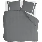 Walra Dekbedovertrek Timeless Chic Antraciet Renforcé-200 x 200 / 220 cm | 2-Persoons