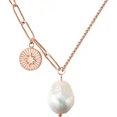 Valero Pearls Ketting rose-goud / parelwit