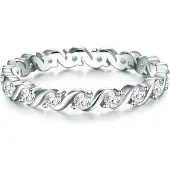 Trilani Ring zilver / transparant