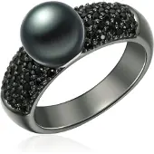 Valero Pearls Ring donkerblauw / donkergrijs / zwart