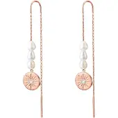 Valero Pearls Oorbellen rose-goud / transparant / parelwit