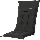 Madison tuinkussens hoge rug rib black 123x50 -