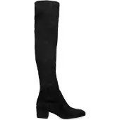 Manfield Zwarte suèdine overknee laarzen | Maat 36