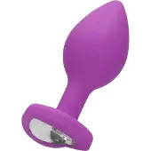 Hotlips Diamond Heart Butt Plug - Regular - Purple