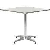 vidaXL Tuintafel 80x80x70 cm aluminium zilverkleurig