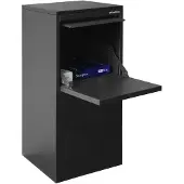 Logixbox Pakketbrievenbus Logixbox Frontbox DeLuxe achteruitname - grijs
