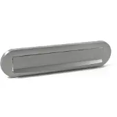Hardbrass Mariani Briefplaat Mat Chroom 330x79mm