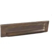 Hardbrass Mariani Briefplaat Ellen Messing Gebruineerd 330x79mm