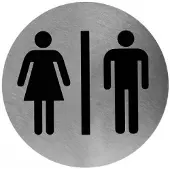Mediclinics Pictogram man/vrouw RVS voor wandmontage