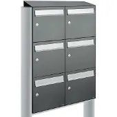 Allux Flow Set 2-Breed, 3-Hoog Met Dak Op Statief Antraciet - 40040065_2x3ds