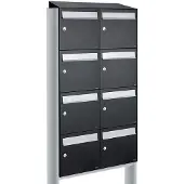 Allux Flow Set 2-Breed, 4-Hoog Met Dak Op Statief Zwart - 40040070_2x4ds