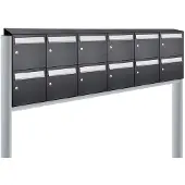Allux Flow Set 6-Breed, 2-Hoog Met Dak Op Statief Zwart - 40040070_6x2ds