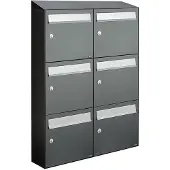 Allux Flow Set 2-Breed, 3-Hoog Met Dak Antraciet - 40040065_2x3d