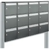 Allux Flow Set 4-Breed, 3-Hoog Op Statief Antraciet - 40040065_4x3s