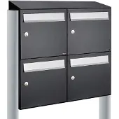 Allux Flow Set 2-Breed, 2-Hoog Met Dak Op Statief Zwart - 40040070_2x2ds