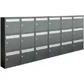 Allux Flow Set 6-Breed, 3-Hoog Antraciet - 40040065_6x3