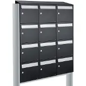 Allux Flow Set 3-Breed, 4-Hoog Met Dak Op Statief Zwart - 40040070_3x4ds