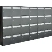 Allux Systeembrievenbus Flow Set 6-Breed, 4-Hoog Antraciet