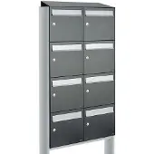Allux Flow Set 2-Breed, 4-Hoog Met Dak Op Statief Antraciet - 40040065_2x4ds