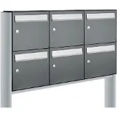 Allux Systeembrievenbus Flow Set 3-Breed, 2-Hoog Op Statief Antraciet