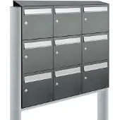 Allux Flow Set 3-Breed, 3-Hoog Met Dak Op Statief Antraciet - 40040065_3x3ds