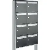 Allux Flow Set 2-Breed, 4-Hoog Op Statief Antraciet - 40040065_2x4s