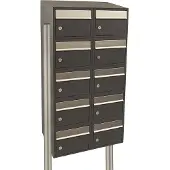 Stoer! Brickset 2-Breed, 5-Hoog Met Dak Op Statief Antraciet - 40215065_2x5ds