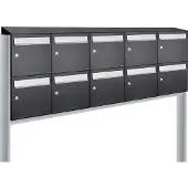 Allux Flow Set 5-Breed, 2-Hoog Met Dak Op Statief Zwart - 40040070_5x2ds