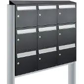 Allux Flow Set 3-Breed, 3-Hoog Met Dak Op Statief Zwart - 40040070_3x3ds
