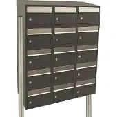 Stoer! Brickset 3-Breed, 5-Hoog Met Dak Op Statief Antraciet - 40215065_3x5ds