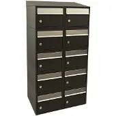 Stoer! Brickset 2-Breed, 5-Hoog Met Dak Zwart - 40215070_2x5d