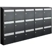 Allux Flow Set 5-Breed, 3-Hoog Met Dak Zwart - 40040070_5x3d
