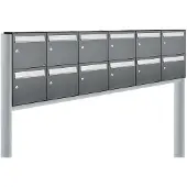 Allux Systeembrievenbus Flow Set 6-Breed, 2-Hoog Op Statief Antraciet