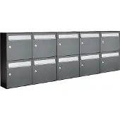 Allux Systeembrievenbus Flow Set 5-Breed, 2-Hoog Antraciet